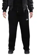 Siyah baggy eşofman altı ön görünüm